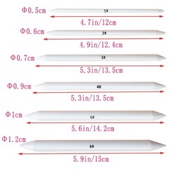 6 PCS Blending Stumps and Tortillions, Sketch Drawing Tools, Paper Art…