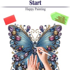 Retro Butterfly Diamond Painting Kit 5D DIY Art Craft for Beginners