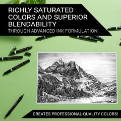 Premier Double-Ended Art Markers, Fine And Chisel Tips, Cool Grey, 12 Count -…