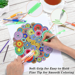 Gel Pens for Adult Coloring Books, 160 Pack Artist Colored Gel Pen with 40% More