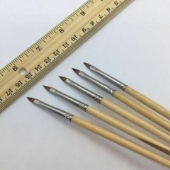XDT Triangular Tip Nail Art Brush 5pc Set #000 Pure Kolinsky Sable Micro Detail
