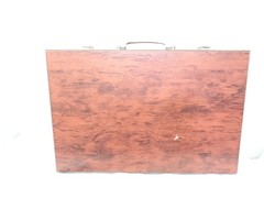 Art 101 Deluxe Art Oil Painting + Drawing Set 140+ Pieces Cherry Wood Case Box