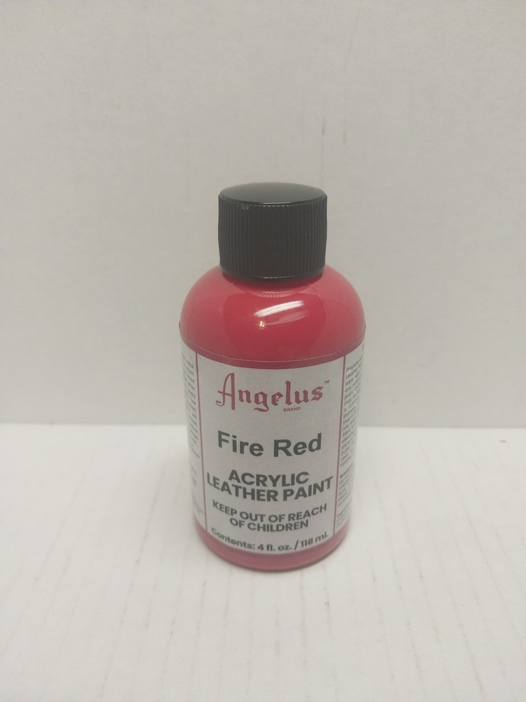 Acrylic Leather Paint, 4 Fl Oz Pack of 1, Fire Red