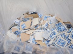 500-1000 Light Blue GB 4d Wilding Vintage Postage Stamps, used