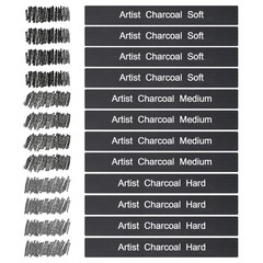 STAPENS 12 Pack Compressed Charcoal Sticks, 1 Count (Pack of 12), Black-12