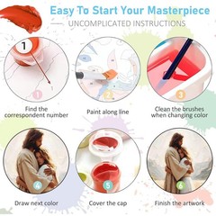 Paint by Numbers for Adults and Kids Beginner, 11.63 x 7.63 inches, YH02813