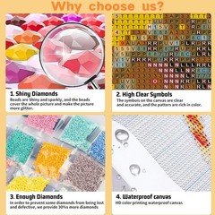DAZZLEDOTS Diamond Art Kits for Adults, Pink 15.8 x 11.8 x 0.74 inches, DT085