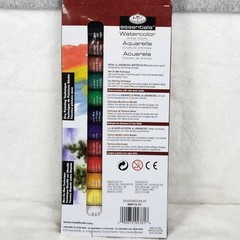 Royal Langnickel Essentials Watercolor 12 Paints Assorted Colors With 2 Brushes