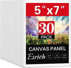5X7In Small Canvases for Painting, 30 Pack Mini Canvas Boards for Painting Canva