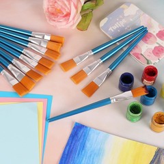 12 PCS 3/4 in Flat Paint Brushes for Acrylic Painting, Bulk Paintbrushes for …