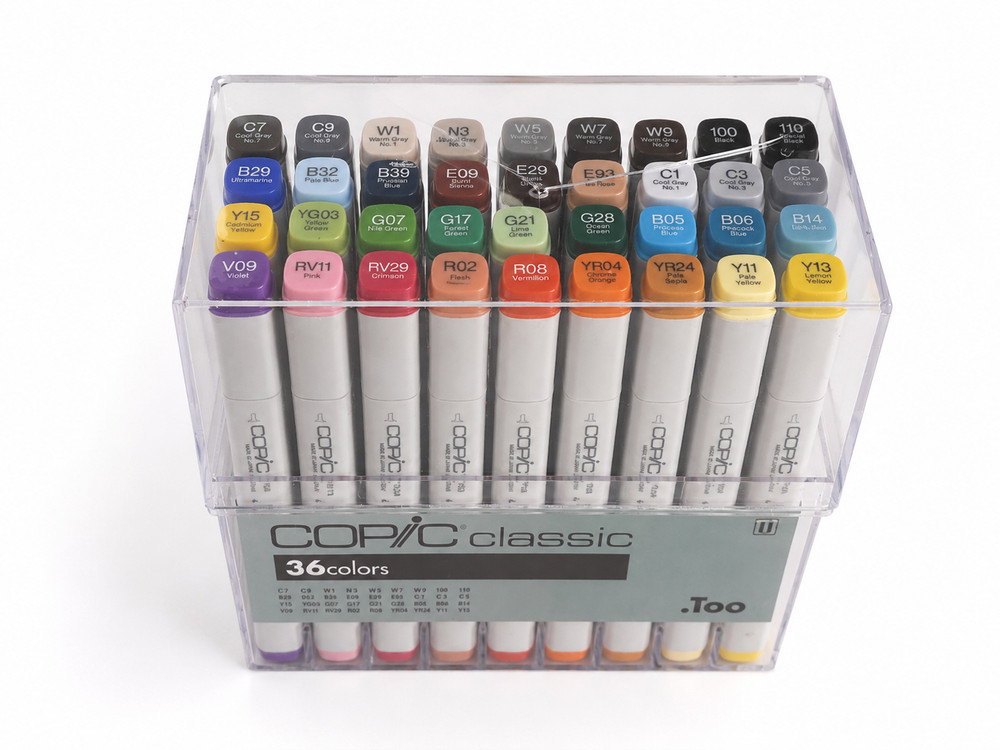 Copic Classic 36 Color Marker Set New Sealed Case Crack See Photos