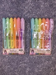 2 Pack Pastel Liner Pen Set Art Supplies, Large Tip, Multiple Colors