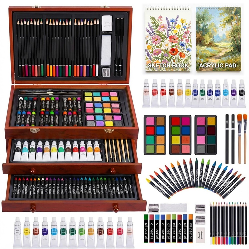 Kit De Arte Para Dibujo Y Pintura Utiles De Arte Ninos Niños Y Adolescentes Set.