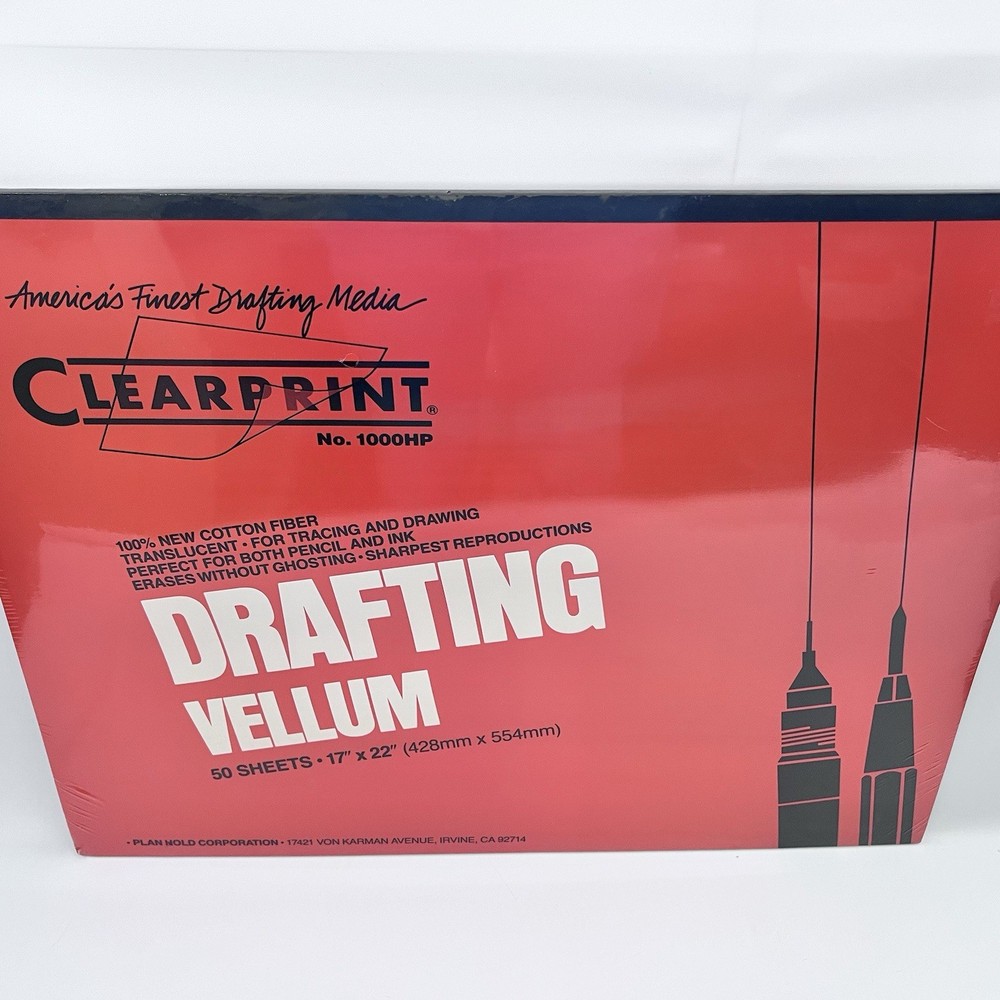 Clearprint Drafting Vellum 17 x 22 (No. 1000HP) 50 Sheets