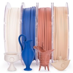 AMOLEN PLA 1.75 millimeters, Porcelain White/Terracotta/Delft Blue/Sand Beige