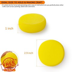 Small Painting Sponges Yellow Round 2.9 Inch