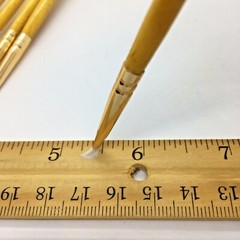 XDT Flat Tip Nail Artist Paint Brush #000 Set 5 Pc Fine Micro Detail