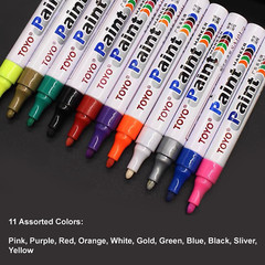 11 Pcs TOYO Oil Based Paint Pen, Waterproof Marker Car Tire Pen