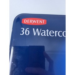 Derwent 36 Watercolor Pencils Set Water Soluble Art Drawing Pencils in Tin 32885