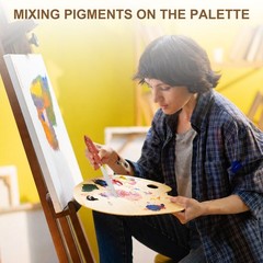 Palette Knife Painting, 9.6″ Stainless Steel, Mahogany Finish(Triangle)