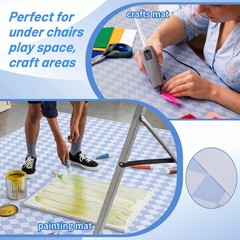 55×55 Inch Extra Large Craft & Painting Floor Mat – Waterproof Non-Slip PVC A…