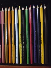 FABER-CASTELL COLORED PENCIL SET WITH MARKERS & OIL PASTELS IN WOOD BOX NO PAPER