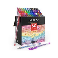 Arteza – Set of 60-Individual-Colors Gel Pens Art Supplies for Journaling New