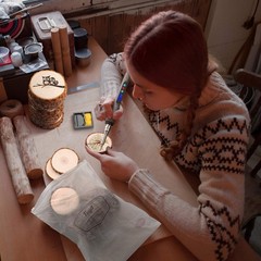 Fuyit Unfinished Wood Slices with No Hole, 30 Pcs 2.8-3.1 Inches Natural Wood…
