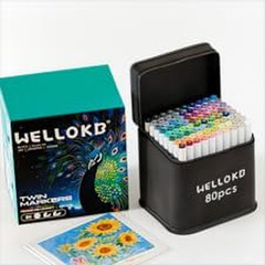 Acrylic Paint Markers, 80 Colors Acrylic Markers Dual Tip Paint Pens for Fabr…