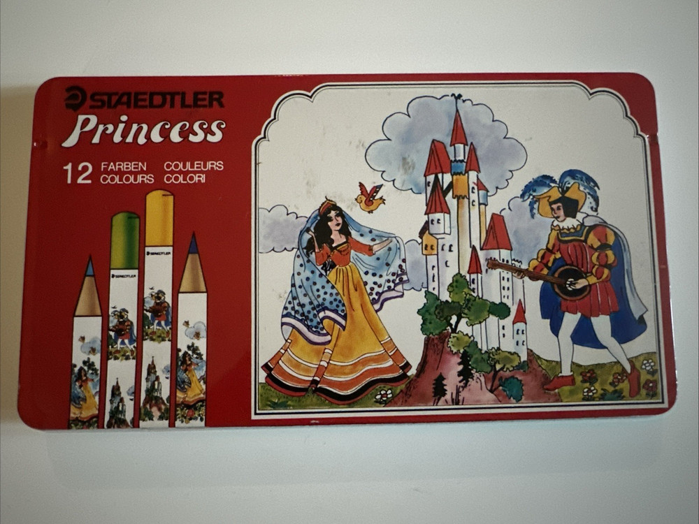 Vintage Staedtler Princess Colored Pencils Art Set in Tin Made in Germany – Rare