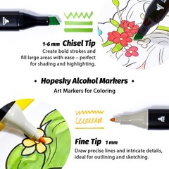 168 Colors Alcohol Markers – Dual Tip Permanent Art Markers Set for Coloring …
