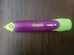 Crayola Branded Battey Pencil Eraser W/manual Pencil Sharpener Rare HTF