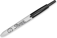 Ultra Fine Point Retractable Permanent Markers, 2 Black, Water Resistant