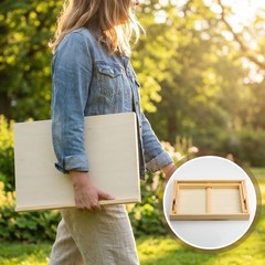 Tabletop Wooden Easel Stand, Adjustable Art Easel for Painting, Drawing, Sketchi