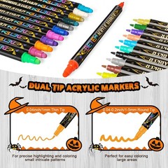 Betem Acrylic Paint Markers Pens, Dual Tip 72 Colors Premium Pens…