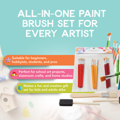 Incraftables Assorted Paint Brushes Set 25pcs