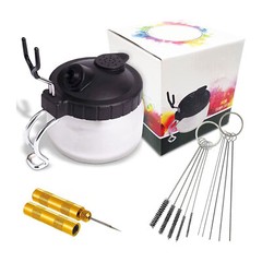 Airbrush Cleaning Kit Cleaner Supplies Brushes Airbrush Cleaning Pot with Holdp3