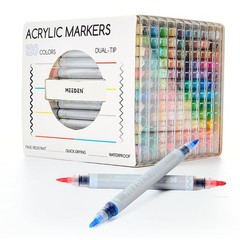Acrylic Paint Markers 120 Colors Dual Tip Quick Dry Art Supplies MEEDEN Artist
