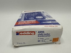 Edding 10 Pack Chalk Marker 4095 Round Tip 2-3mm Neon Orange