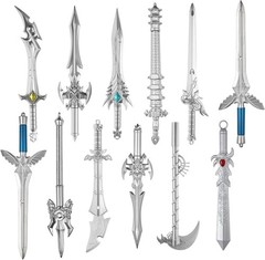 Zonon 12 Pack Ancient Sword Pens Set Fun Novelty 12 Count (Pack of 1), Silver