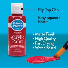 Palmer 2oz 16 Color Acrylic Paint Set, 32 Fl Oz (Pack of 1), Multicolor