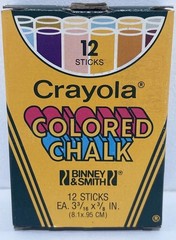 Vintage Crayola Colored Chalk 12 Pieces Binney & Smith NEW