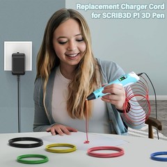 5V 3D Printing Pen Charger with SCRIB3D Pen Power Cord AC DC Adapter for SCRI…
