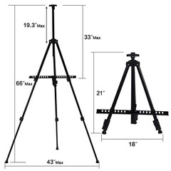 64″ Portable Tripod Artist Sketch Paint Easel Drawing Stand w/Bag Free Ship US
