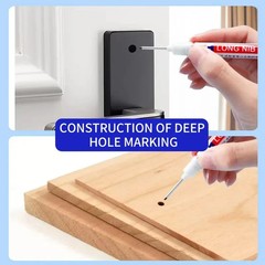 10Pcs/Set 20Mm Deep Hole Long Nib Head Marker for Metal Perforating Pen Waterpro