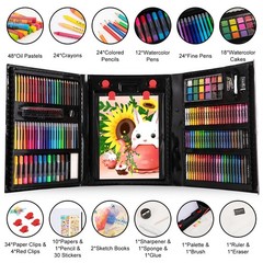 Art Supplies, 240-Piece Art Set Crafts Drawing Kits with Double Sided Trifold…
