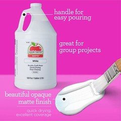 , Matte Acrylic Paint, One Gallon (128 fl oz), White, (Pack of 1)