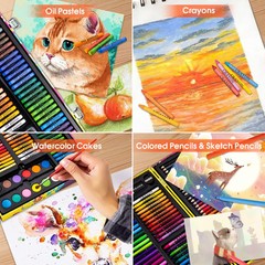 Art Supplies, 180 Piece Drawing Painting Art Kit with Clipboard and Coloring …