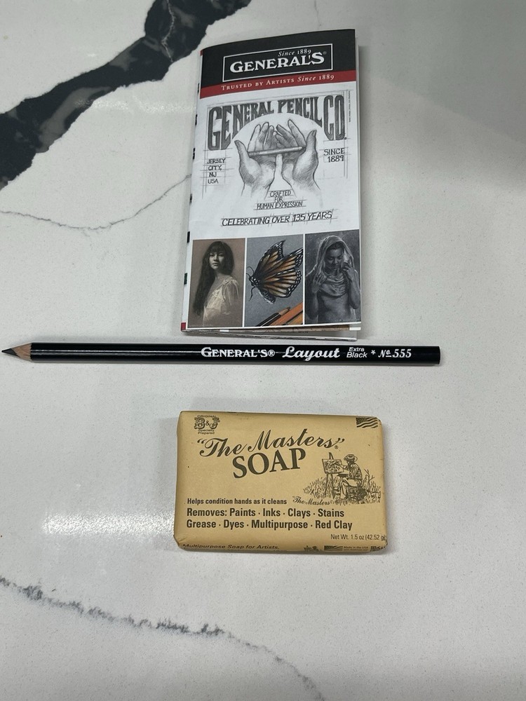 The Masters Soap Paint & Stain Remover & The General’s Layout Extra Black Pencil