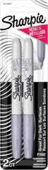 Brilliant Silver Metallic Permanent Markers 2 Count – Ideal for Arts & Crafts
